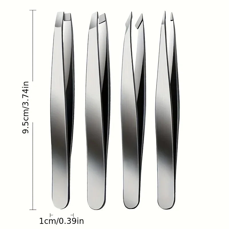 Professional Tweezers 4 Piece Set