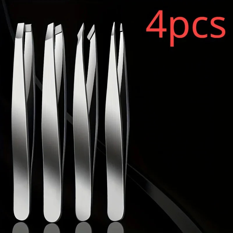 Professional Tweezers 4 Piece Set