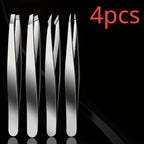 Professional Tweezers 4 Piece Set