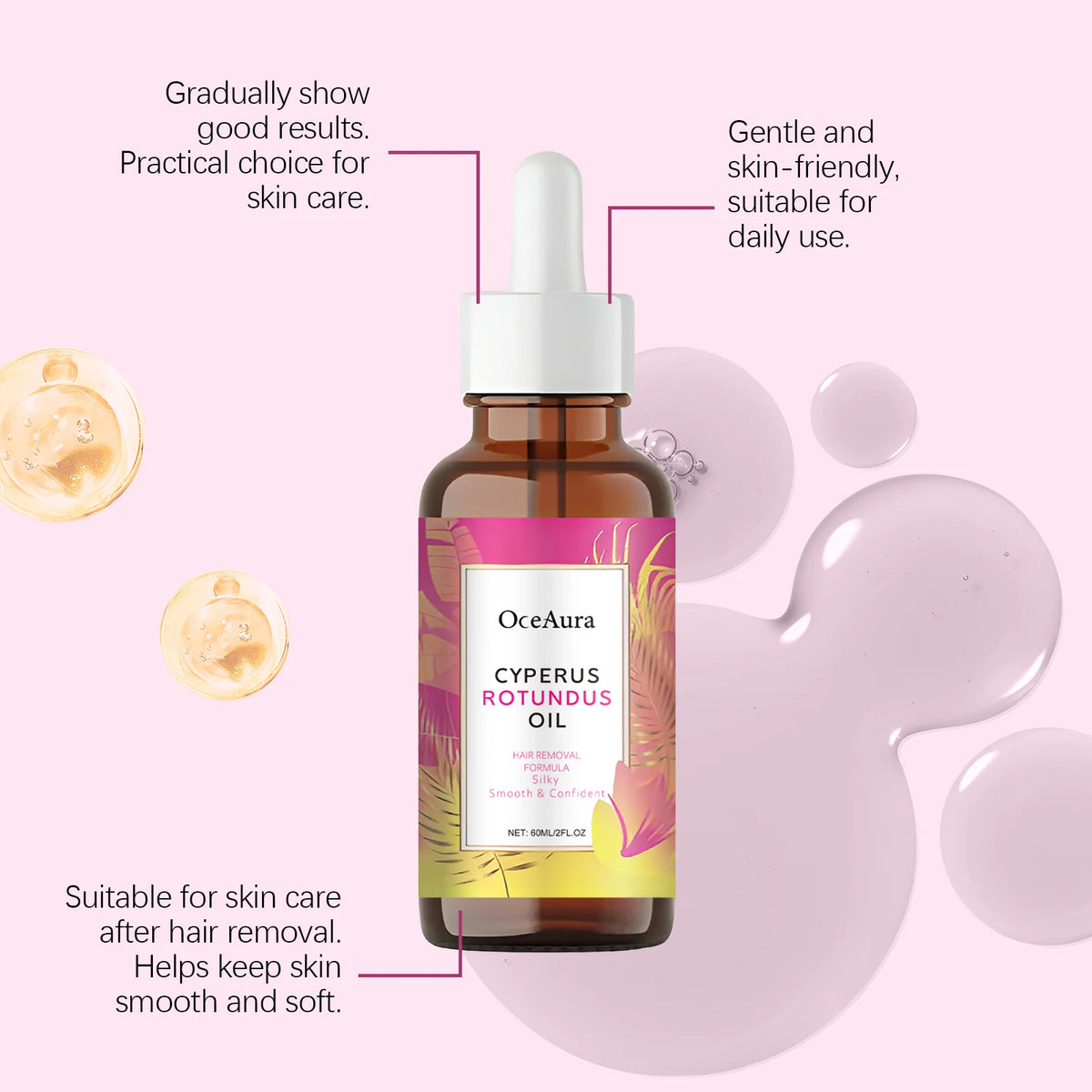 Cyperus Rotundus Oil Body Hair Remover